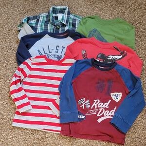 Boys 4T/4 Long Sleeve Shirt Bundle – OshKosh, Old Navy, Carter’s, Okie Dokie